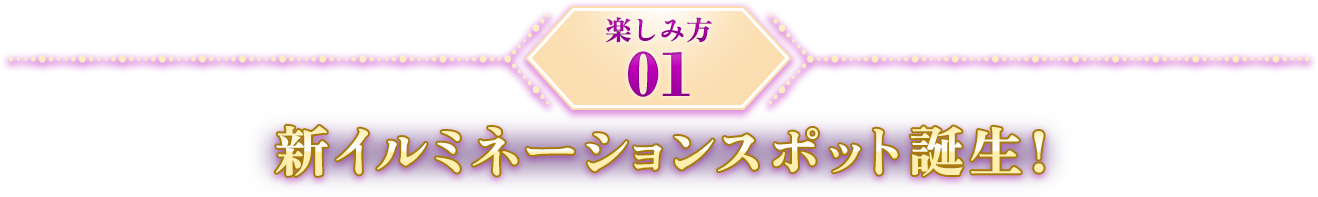 楽しみ方01 新イルミネーションスポット誕生！