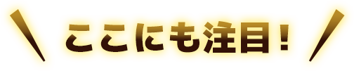 ここにも注目！