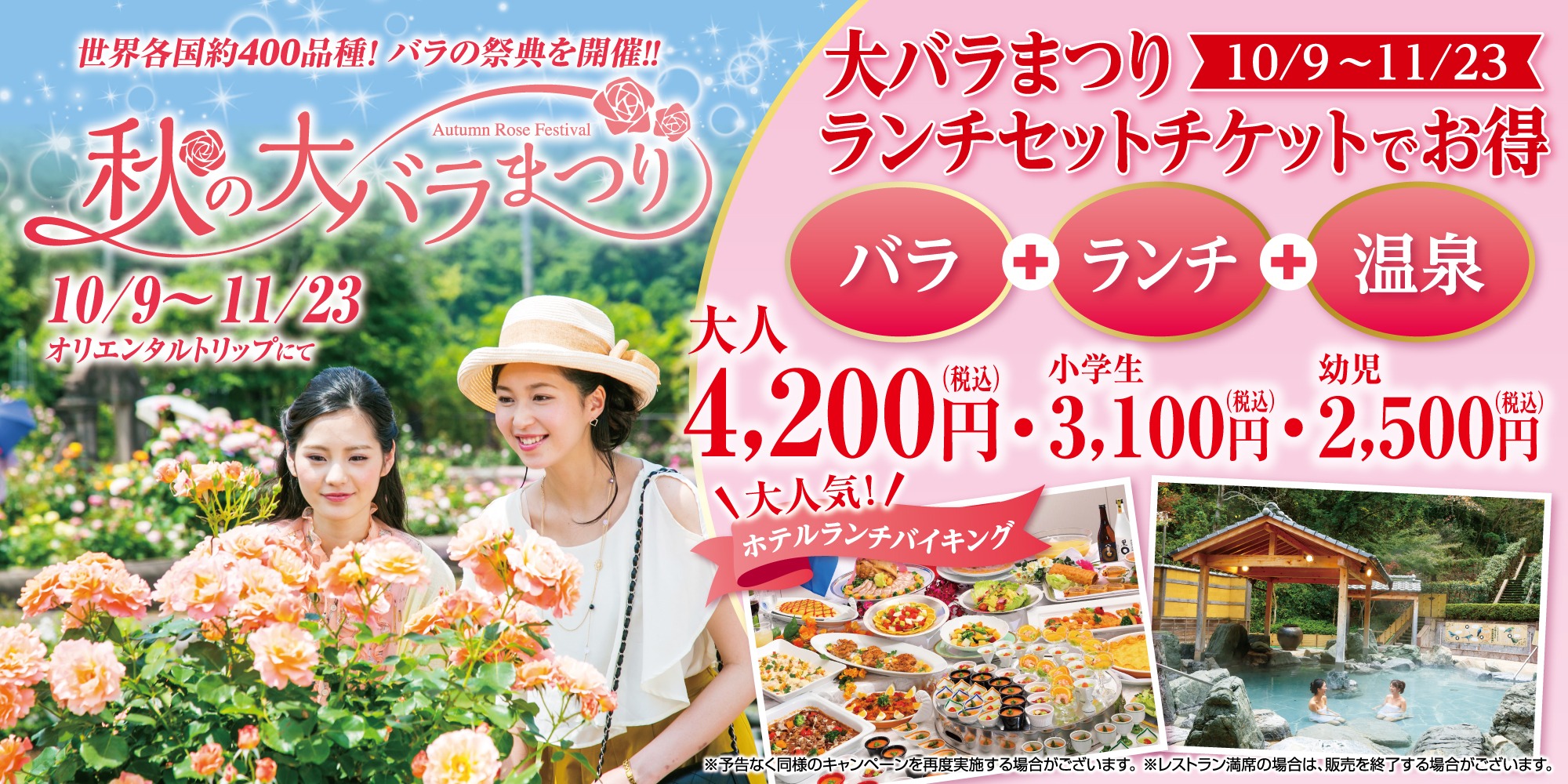 大バラまつりランチセットチケット